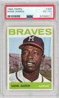 Graded 1964 Topps Hank Aaron #300 Baseball Card PSA 4 VG-EX