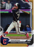 2026 Topps Now Travis Bazzana #176 Orange Foil /25 Top Prospect's 1st Home Run Caps Off Memorable Night Cleveland Guardians Rookie RC Baseball Card