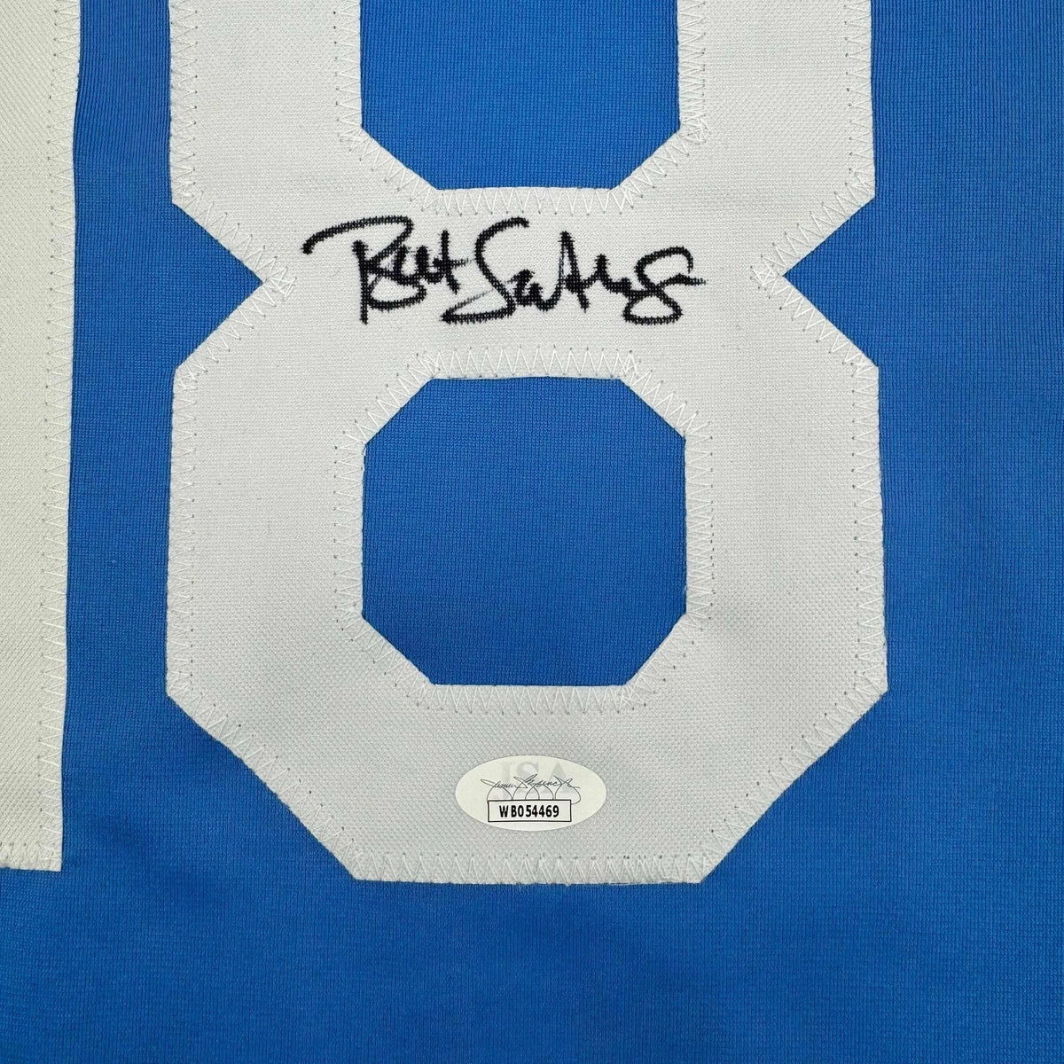 Autographed/Signed Bret Saberhagen Kansas City Light Blue Baseball Jersey JSA COA