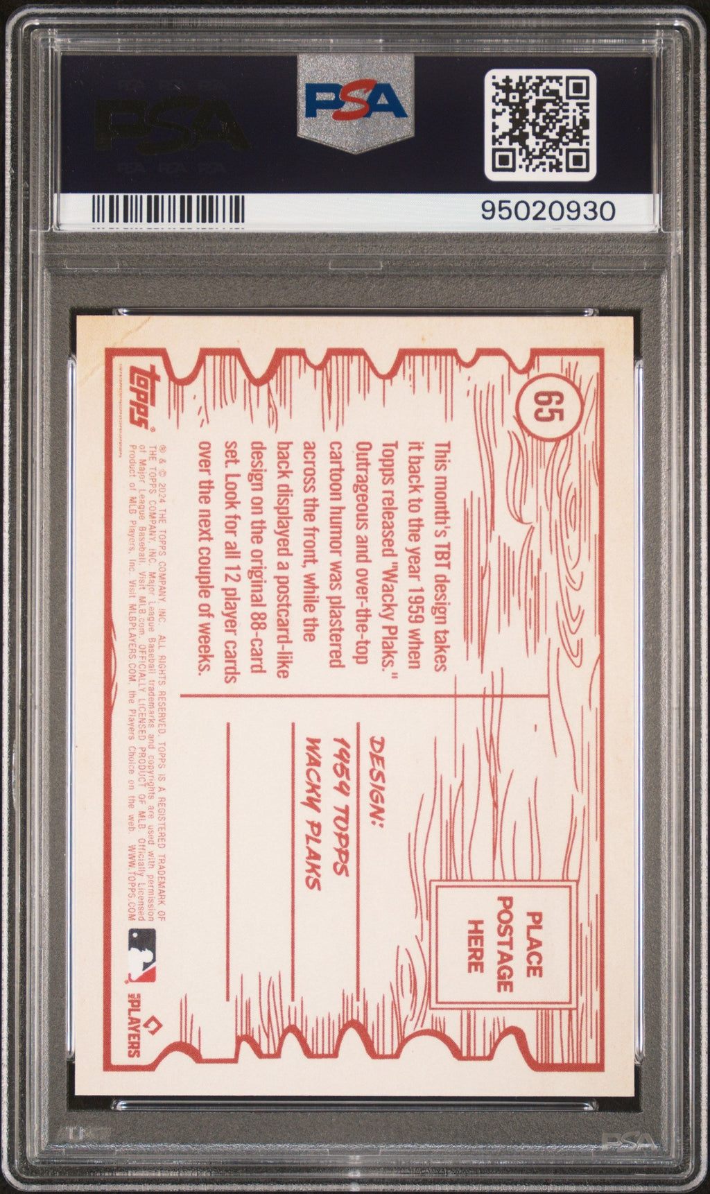 Graded 2024 Topps Elly De La Cruz #65 Throwback Thursday Rookie RC Baseball Card PSA 10 Gem Mint
