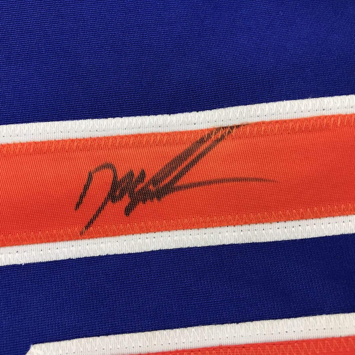 Autographed/Signed Dwight Doc Gooden New York Blue Baseball Jersey JSA COA