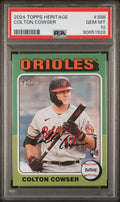 Graded 2024 Topps Heritage Colton Cowser #388 Rookie RC Baseball Card PSA 10 Gem Mint